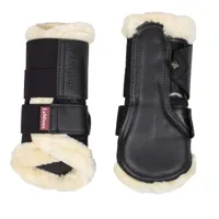 LeMieux Fleece Beenbeschermers zwart/bruin maat:l