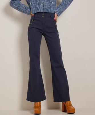 wide fit stretch twill broek knopen wide fit stretch twill broek knopen