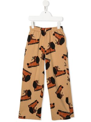 Weekend House Kids. pantalon droit à imprimé graphique - Marron