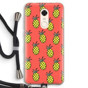 Ananas: Xiaomi Redmi 5 Transparant Hoesje met koord