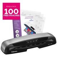 Fellowes lamineermachine Saturn voor ft A3 + Bonus Pack van 100 lamineerhoezen (A4, 80 micron) - thumbnail