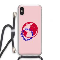 Run The World: iPhone X Transparant Hoesje met koord Run The World: iPhone X Transparant Hoesje met koord