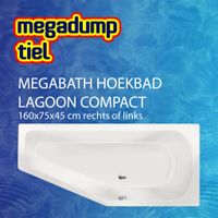 MegaBath Hoekbad Lagoon Compact 160X75X45 cm Rechts/Links - Rechts - thumbnail
