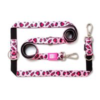 Max & Molly Multi-Function Hondenriem - Leopard Pink - S - thumbnail