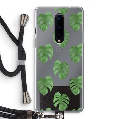 Monstera leaves: OnePlus 8 Transparant Hoesje met koord
