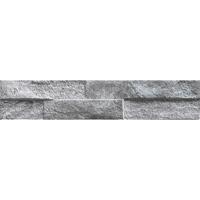 Keradom Rock 075KROGREY Wandtegel 075X385 Grey 8-12mm Mat