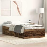 Bedframe zonder matras 100x200 cm bewerkt hout oud hout