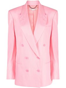 Stella McCartney blazer croisé à revers crantés - Rose