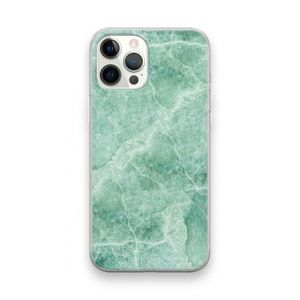 Groen marmer: iPhone 12 Pro Max Transparant Hoesje