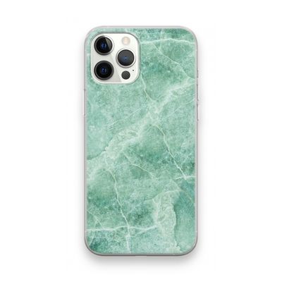 Groen marmer: iPhone 12 Pro Max Transparant Hoesje