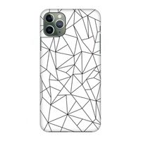 Geometrische lijnen zwart: Volledig geprint iPhone 11 Pro Max Hoesje