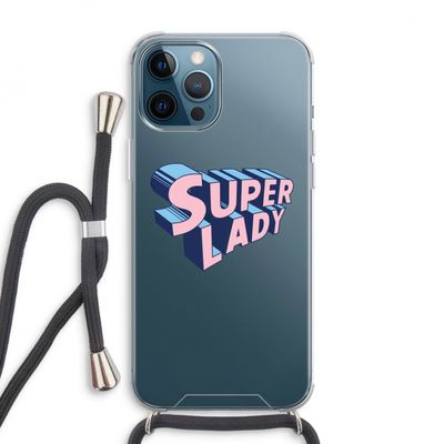 Superlady: iPhone 12 Pro Max Transparant Hoesje met koord