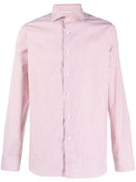 Canali chemise en coton à rayures - Rouge