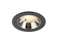 SLV InbouwspotNuminos S zwart/chroom 3000K - 40gr - 1009456