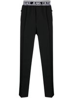 Versace Jeans Couture pantalon slim à taille à logo - Noir