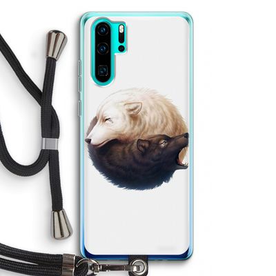 Yin Yang Wolves: Huawei P30 Pro Transparant Hoesje met koord