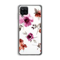 Geschilderde bloemen: Samsung Galaxy A12 Transparant Hoesje