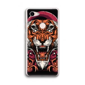 Tiger and Rattlesnakes: Google Pixel 3 Transparant Hoesje