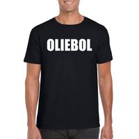 Foute oud en nieuw t-shirt oliebol zwart voor heren - thumbnail