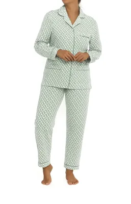 Lunatex flanellen pyjama dames - Classic egg