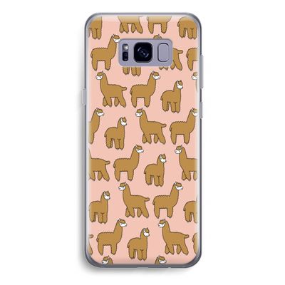Alpacas: Samsung Galaxy S8 Plus Transparant Hoesje