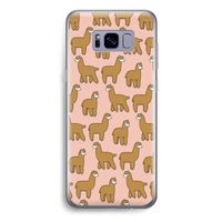 Alpacas: Samsung Galaxy S8 Plus Transparant Hoesje