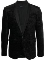 DSQUARED2 blazer boutonné à effet métallisé - Noir - thumbnail