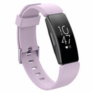 Fitbit Inspire 1 / HR / Ace 2 siliconen bandje met gesp - Maat: Large - lila