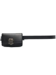 Tommy Hilfiger sac banane Outline en cuir - Noir