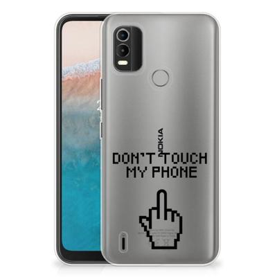 Nokia C21 Plus Silicone-hoesje Finger Don't Touch My Phone Nokia C21 Plus Silicone-hoesje Finger Don't Touch My Phone