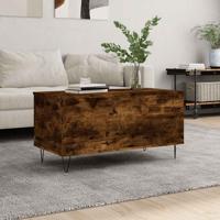 Salontafel 90x44,5x45 cm bewerkt hout gerookt eikenkleurig