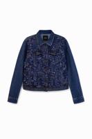 Spijkerjack met gebloemd borduursel - BLUE - 36