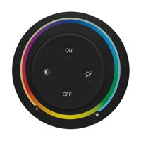 Draadloze touch wanddimmer RGBWW zwart los