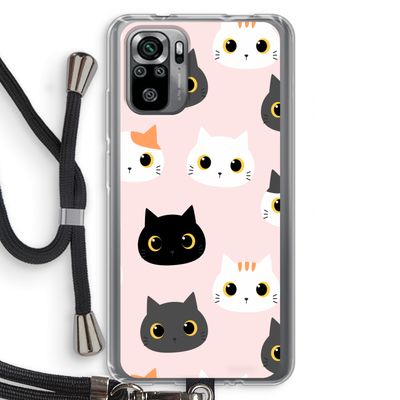 Katten: Xiaomi Redmi Note 10S Transparant Hoesje met koord