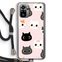 Katten: Xiaomi Redmi Note 10S Transparant Hoesje met koord