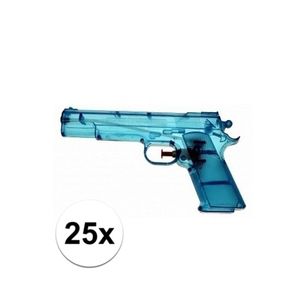 25x Blauw speelgoed waterpistolen 20 cm