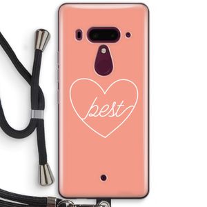 Best heart: HTC U12+ Transparant Hoesje met koord