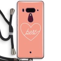 Best heart: HTC U12+ Transparant Hoesje met koord