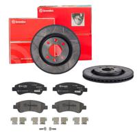 Remmenset, remschijf BREMBO, Remschijftype: Binnen geventileerd, Inbouwplaats: Vooras, u.a. für Citroën, Peugeot, DS, Opel