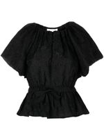 Ulla Johnson blouse à taille nouée - Noir Ulla Johnson blouse à taille nouée - Noir