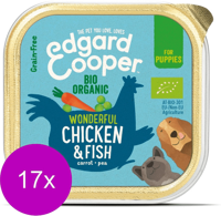 Edgard & Cooper Puppy Biologische Kip & Vis kuipje 17 x 100gr