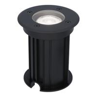 Maisy LED Grondspot Rond - Dimbaar - GU10 - 6500K daglicht wit - 4 Watt 345 Lumen - Rond - Ø12cm - Tuinspot - Oprit - Zwart - IP67 waterdicht