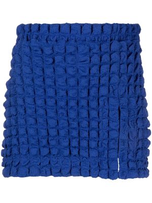 Eckhaus Latta jupe fendue à coupe courte - Bleu