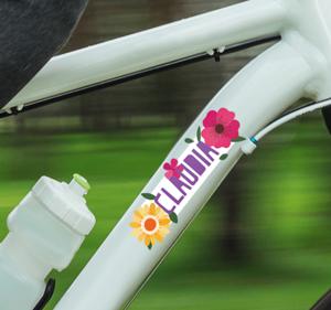 Fiets sticker met naam