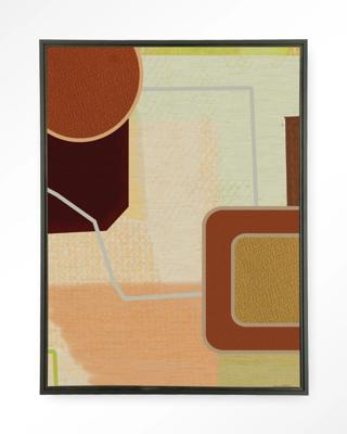 Urban Cotton Wandkleed 'Deuce' 80 x 110cm in Floating Frame - black