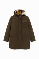 Legerparka met bontkraag - GREEN - L