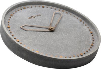 NeXtime NE-3197GS Wandklok Dia. 35 Cm, Polyresin, Grijs