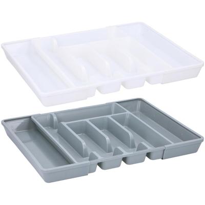 Alpina bestekbak uitschuifbaar 2 assorti wit grijs