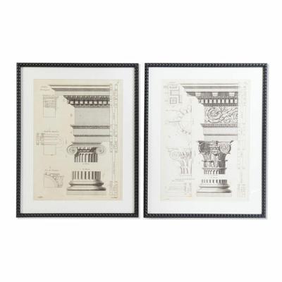 Schilderij DKD Home Decor 60 x 3 x 76 cm Neoklassiek (2 Stuks)