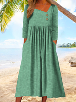 Jersey Casual Asymmetrical Loose Dress